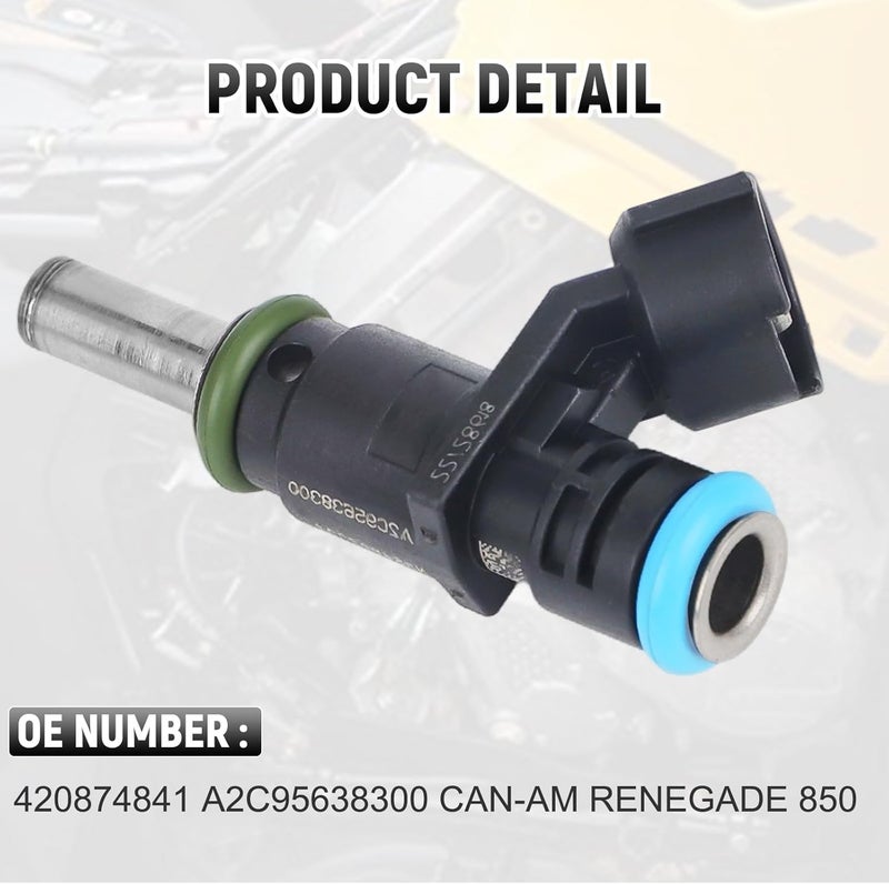 ADERI Fuel Injectors Compatible with Can-Am Renegade 850 2016-2023, Defender HD10 2016-2019, Outlander L 450 2015-2017, Maverick Trail 1000 2018-2023, A2C95638300 420874841, Set of 2 - Image 4